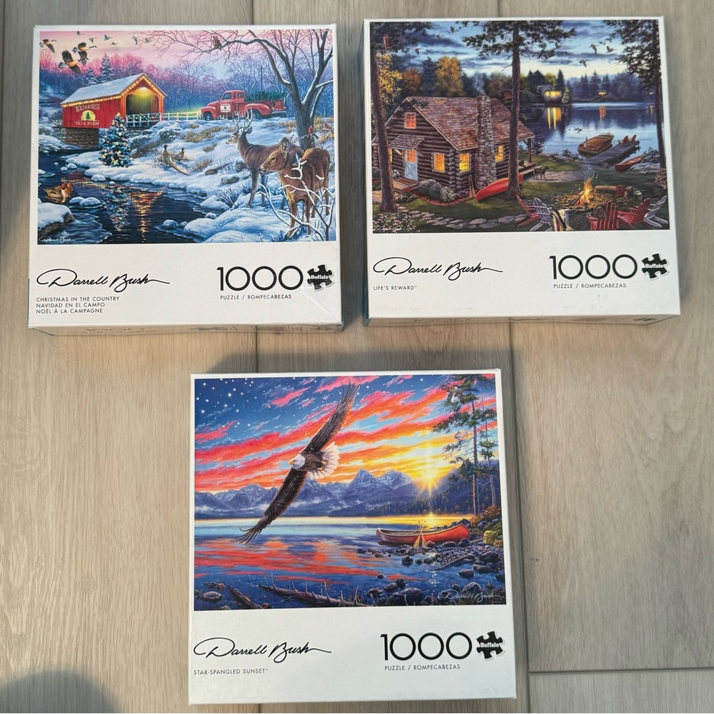 Buffalo Games Jigsaw Puzzles – Bundle of 3 Darrell Bush